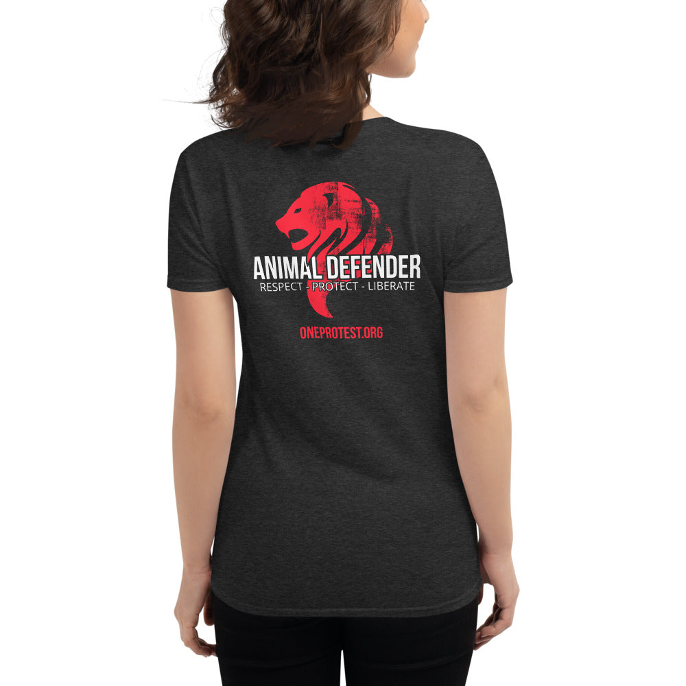 Women's Animal Defender - Protect Respect Liberate T-Shirt