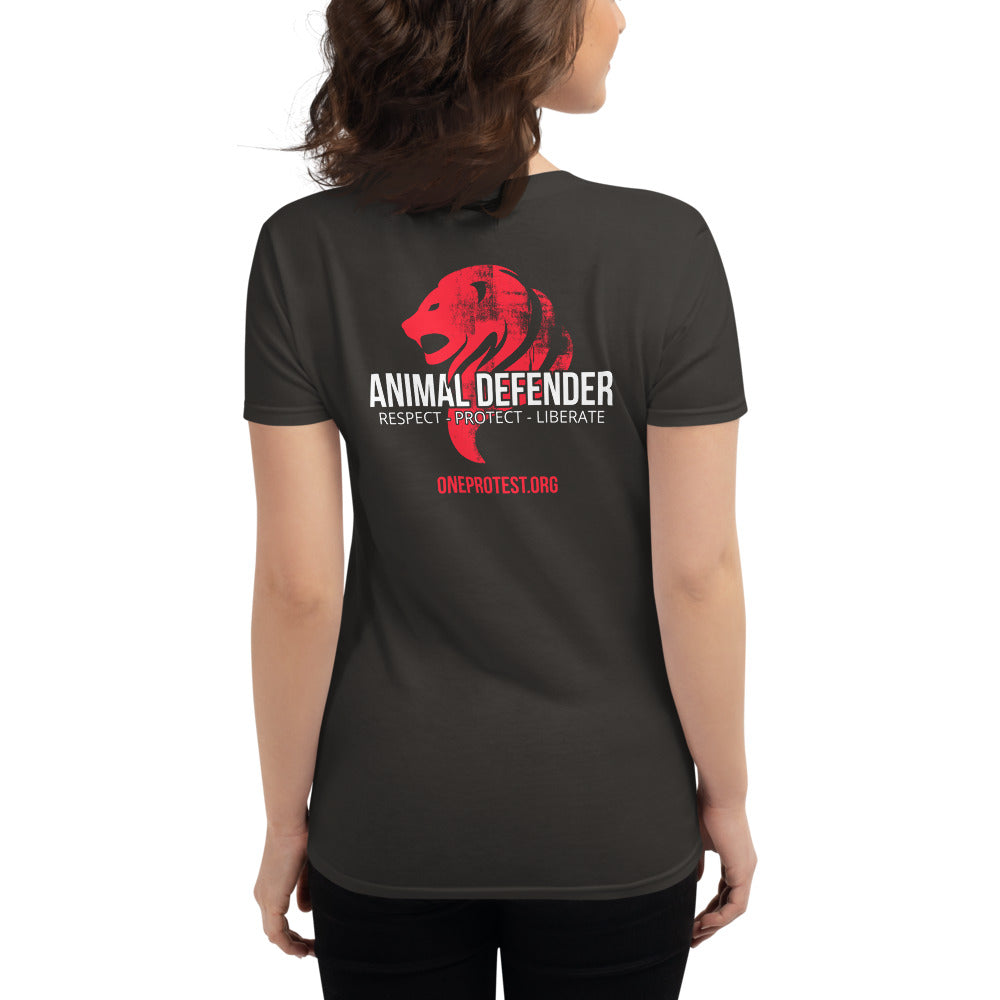 Women's Animal Defender - Protect Respect Liberate T-Shirt
